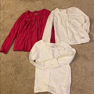 Three long sleeve tops size 6-8 H&M Old Navy Circo